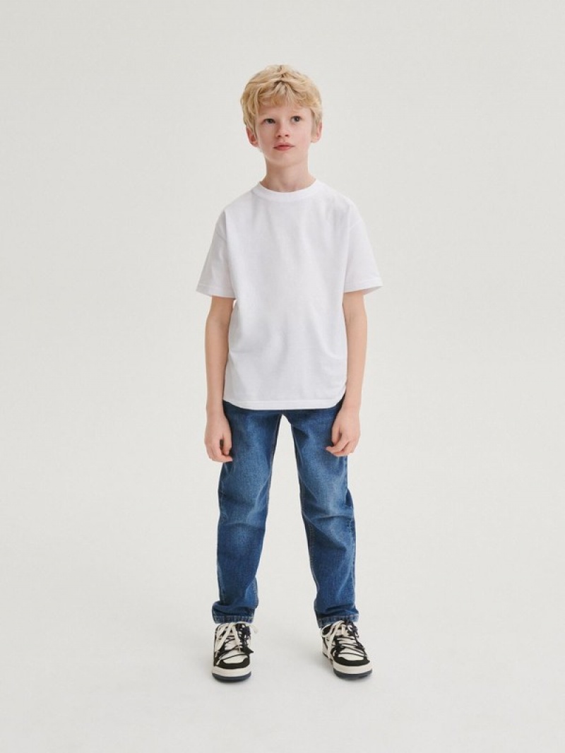 Reserved Elastic Carrot Jeans Jungen Blau | WAK-360921