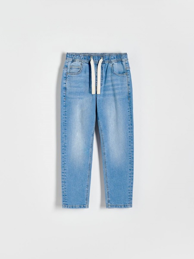 Reserved Elastic Carrot Jeans Jungen Blau | QJM-846539