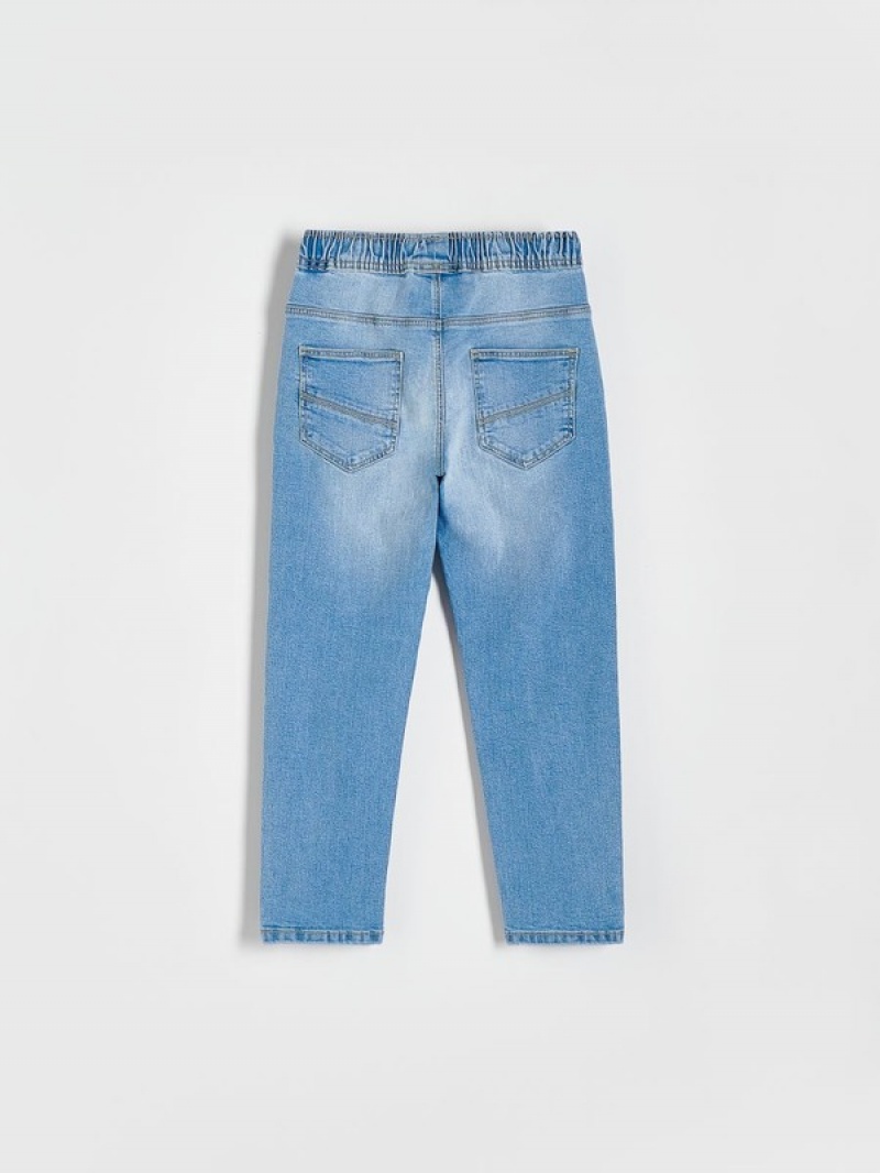 Reserved Elastic Carrot Jeans Jungen Blau | QJM-846539