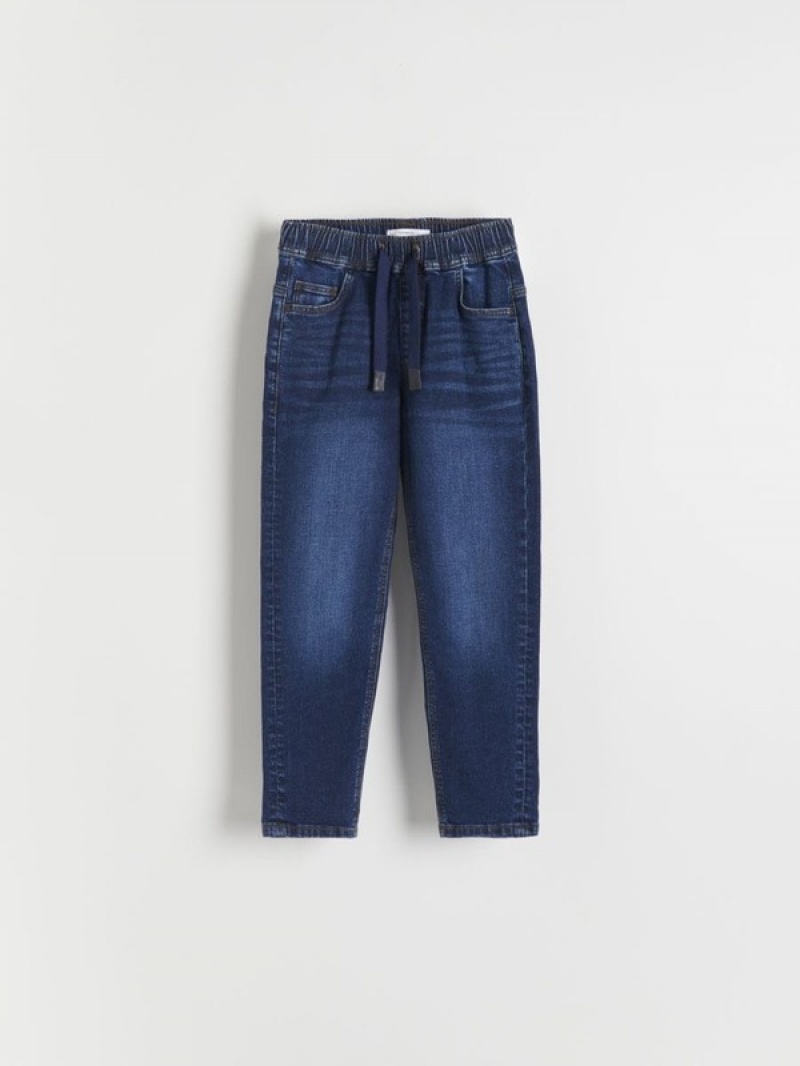 Reserved Elastic Carrot Jeans Jungen Navy | DAL-527319