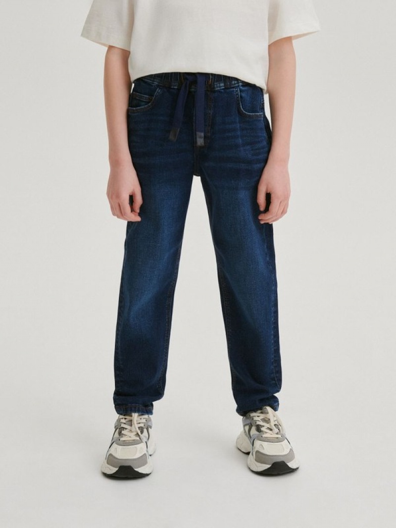 Reserved Elastic Carrot Jeans Jungen Navy | RPI-680593