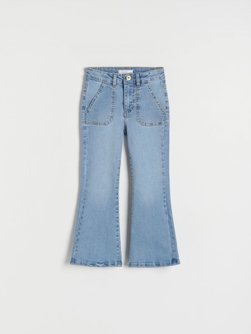 Reserved Elastic Flare Jeans Mädchen Blau | XBN-593678