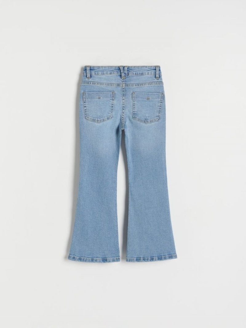 Reserved Elastic Flare Jeans Mädchen Blau | XBN-593678