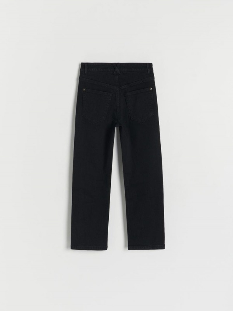 Reserved Elastic Gerade Jeans Mädchen Schwarz | EPW-475809