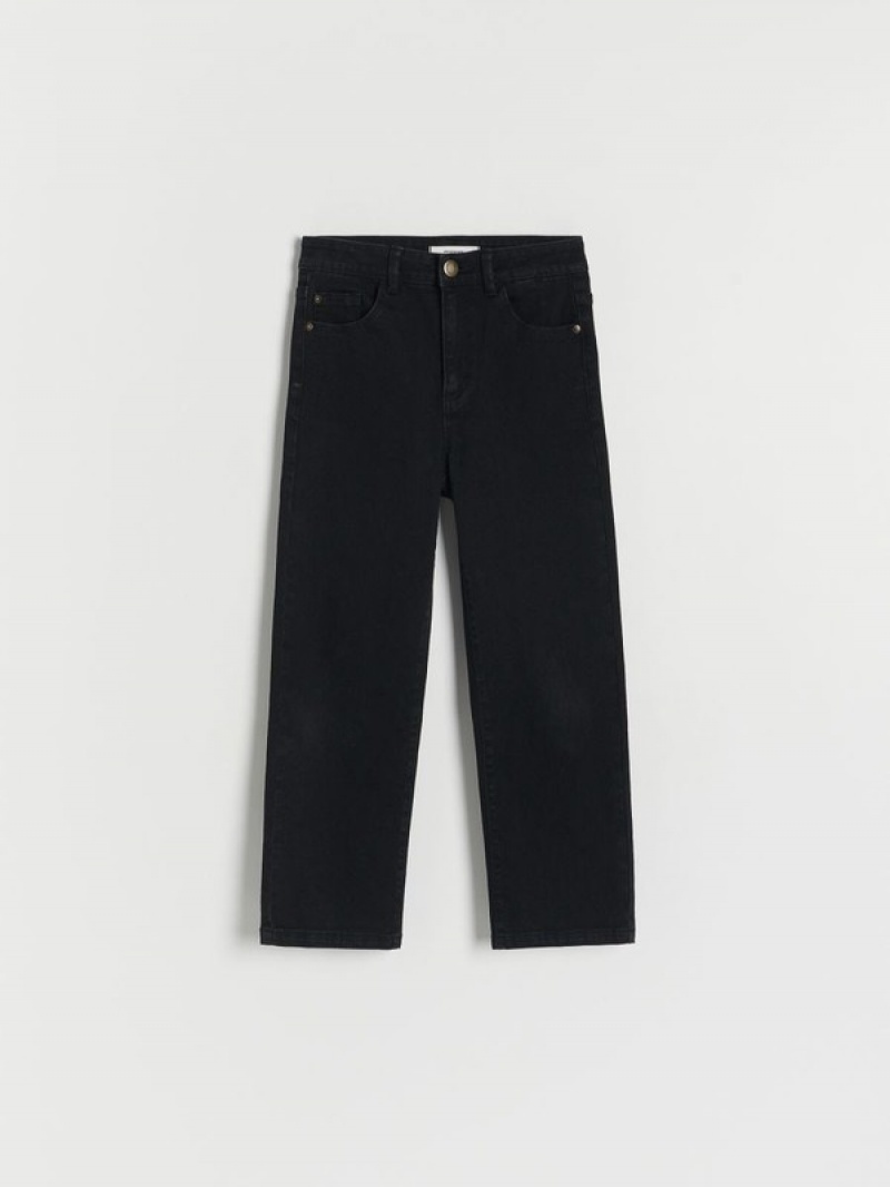 Reserved Elastic Gerade Jeans Mädchen Schwarz | EPW-475809