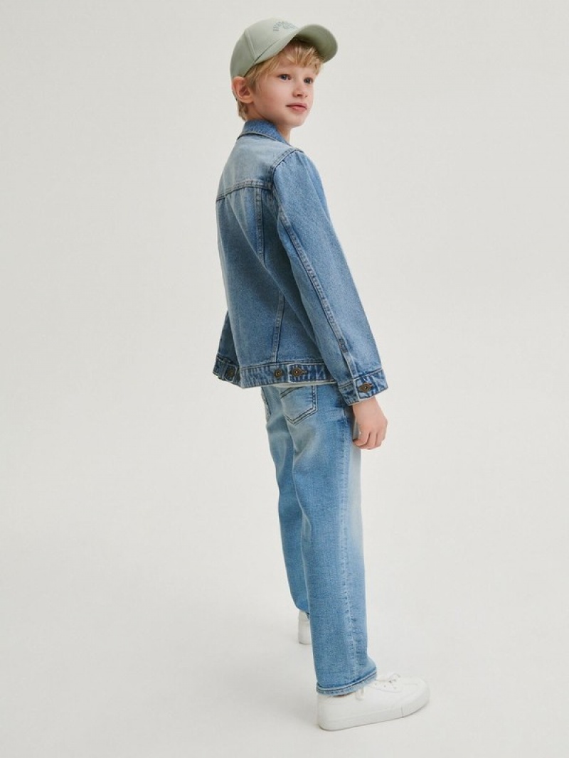 Reserved Elastic Regular Jeans Jungen Blau | GPC-158923