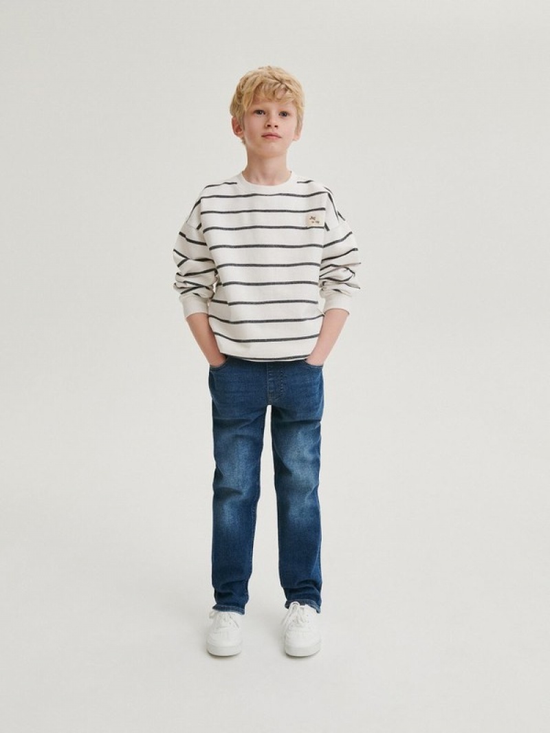 Reserved Elastic Regular Jeans Jungen Navy | HOM-780954