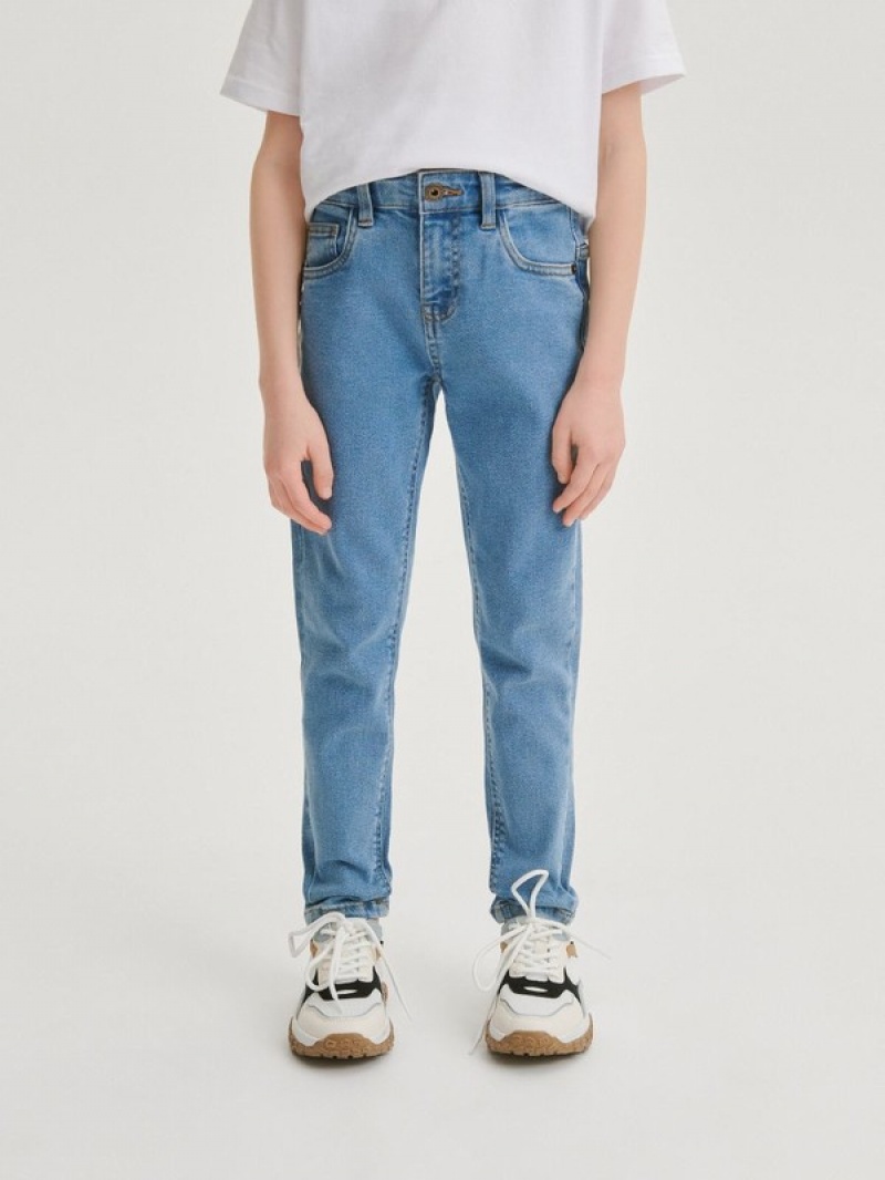 Reserved Elastic Slim Jeans Jungen Blau | RXV-560298