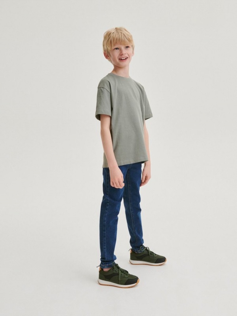 Reserved Elastic Slim Jeans Jungen Navy | IUR-134690