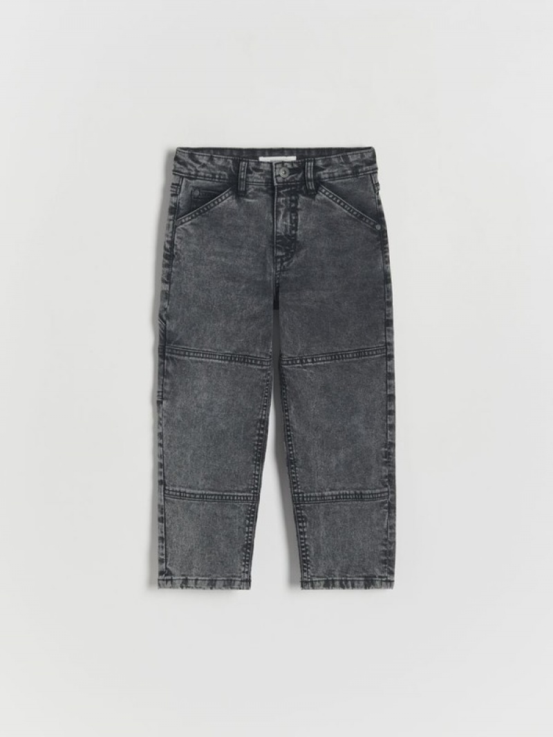 Reserved Elastic Weite Leg Jeans Jungen Hellgrau | LKJ-916378