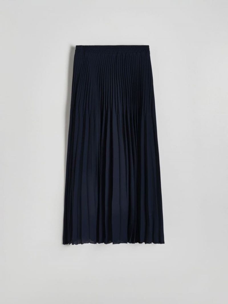 Reserved Falten Maxi Röcke Damen Navy | NFG-148967