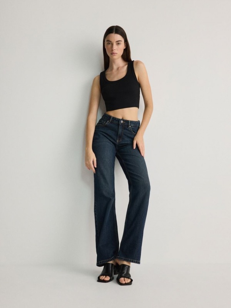 Reserved Gerade Jeans Damen Navy | IXR-895413