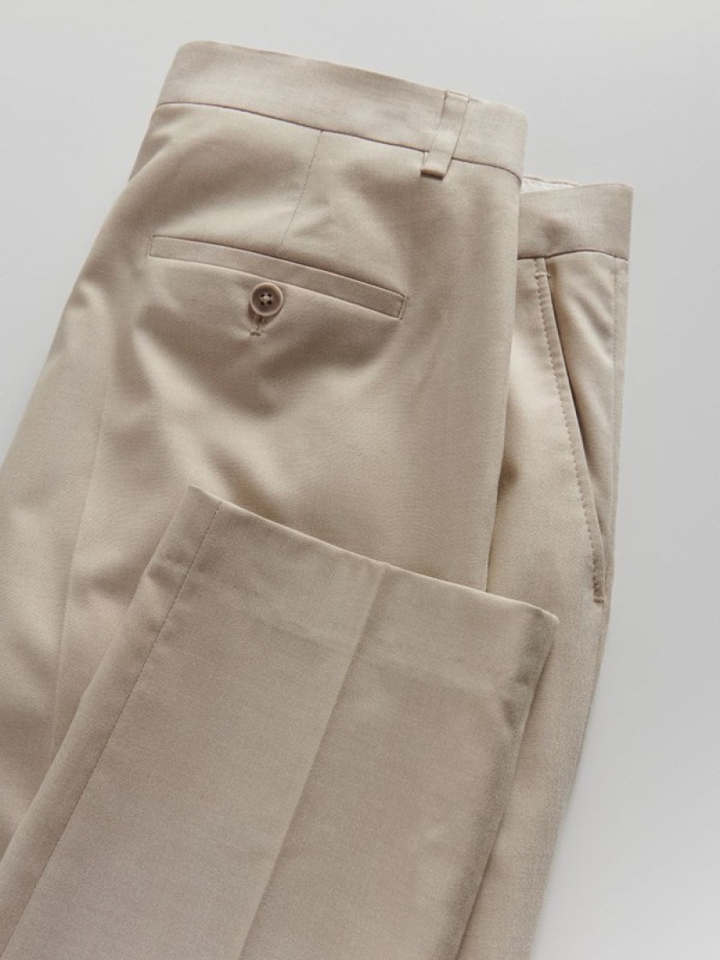 Reserved Gesteppt Hosen Herren Beige | WDB-031562