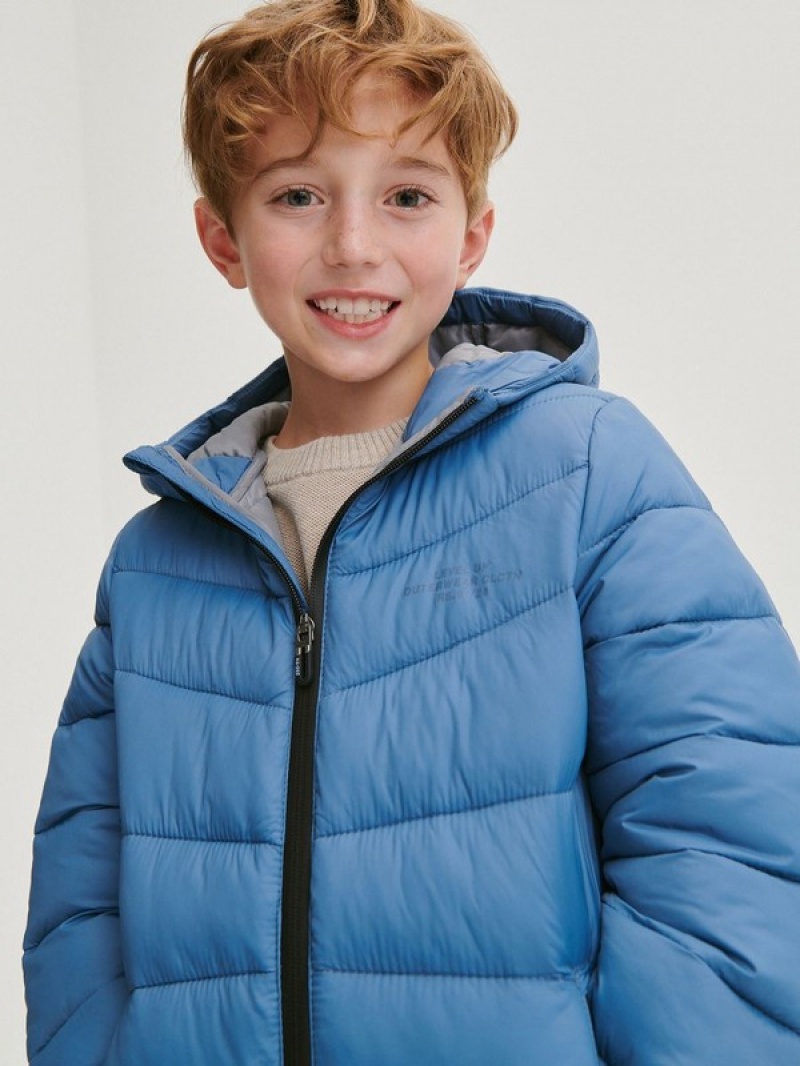 Reserved Gesteppt Jacken Jungen Grau Blau | QVF-537849