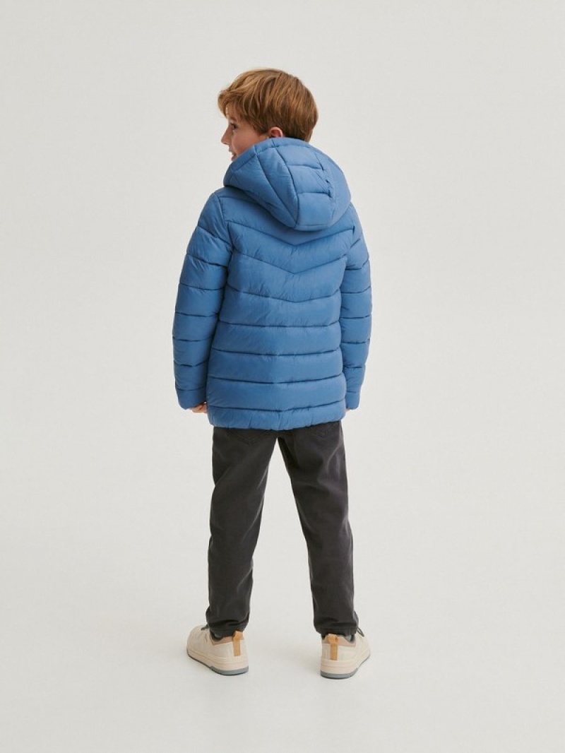 Reserved Gesteppt Jacken Jungen Grau Blau | QVF-537849