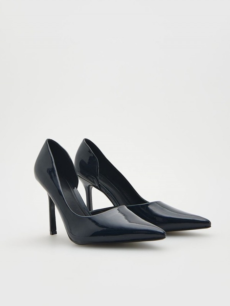 Reserved High Pumps Hohe Schuhe Damen Navy | TVD-289613