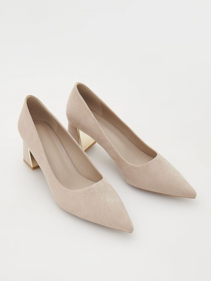 Reserved High-heeled Pumps Hohe Schuhe Damen Beige | NCS-782316