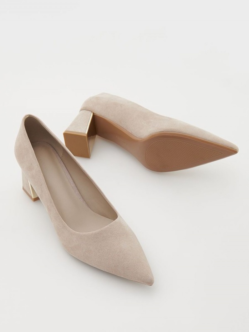 Reserved High-heeled Pumps Hohe Schuhe Damen Beige | NCS-782316