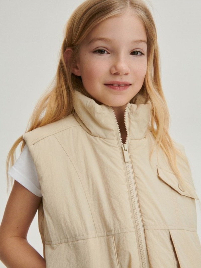 Reserved Insulated Jacken Mädchen Beige | PJM-847903