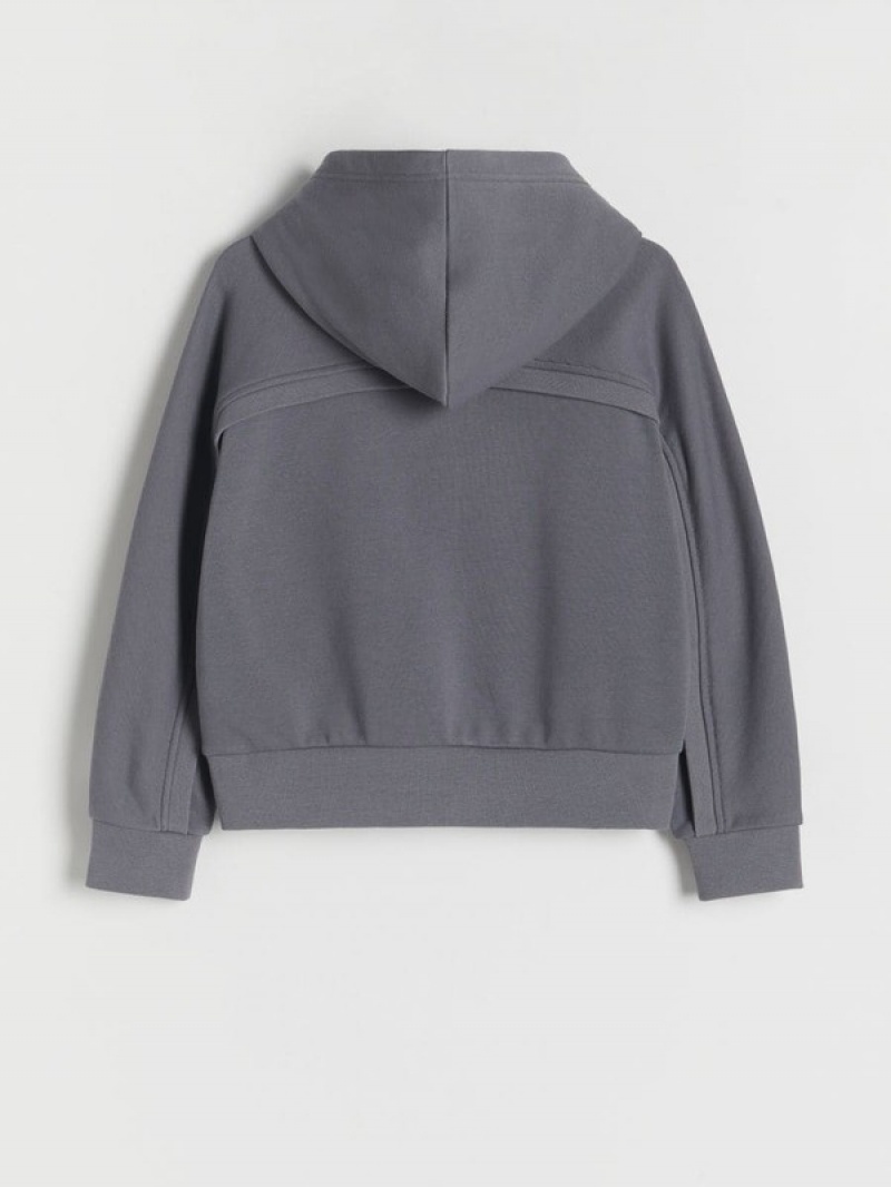 Reserved Jogging Top Hoodie Mädchen Dunkelgrau | RDU-594107