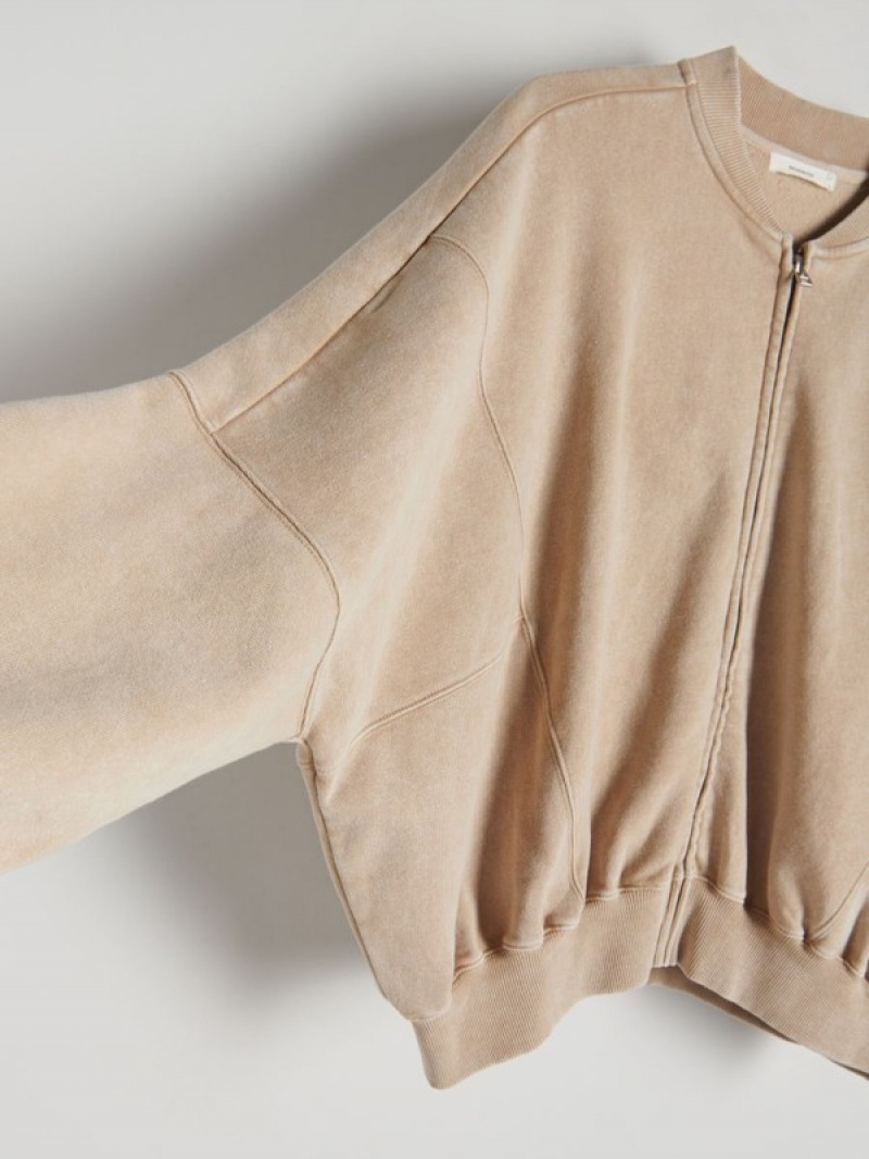 Reserved Jogging Top Sweatshirts Damen Beige | TQR-481692