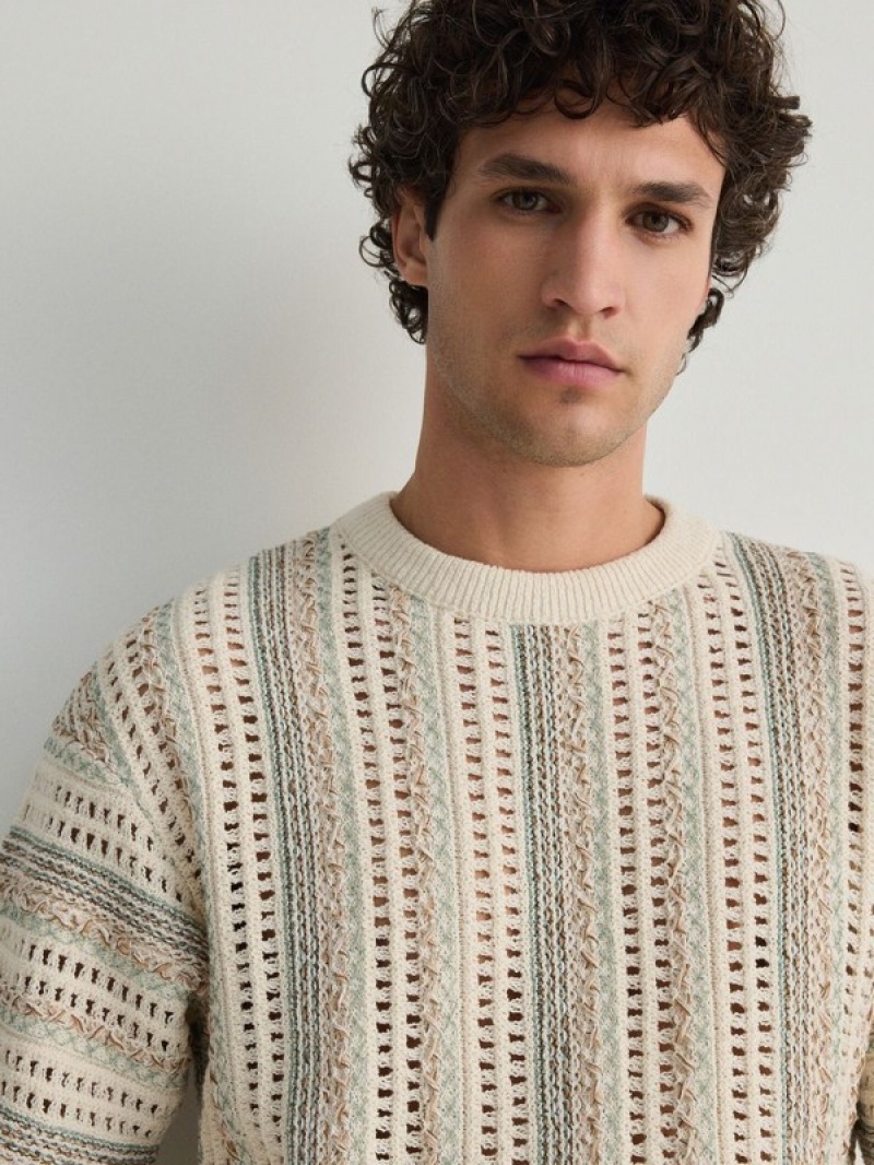 Reserved Jumper In Textured Knit Pullover Herren Mehrfarbig | BZC-697508