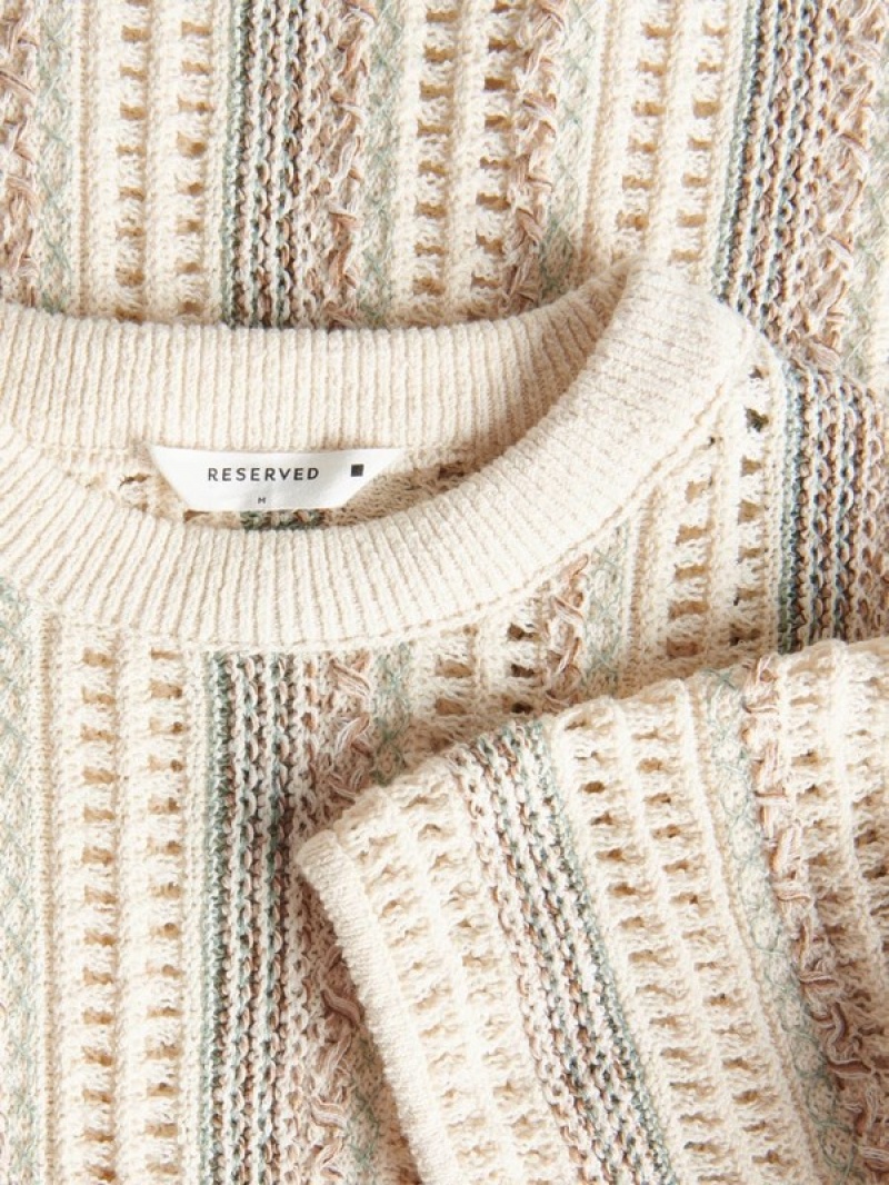 Reserved Jumper In Textured Knit Pullover Herren Mehrfarbig | BZC-697508