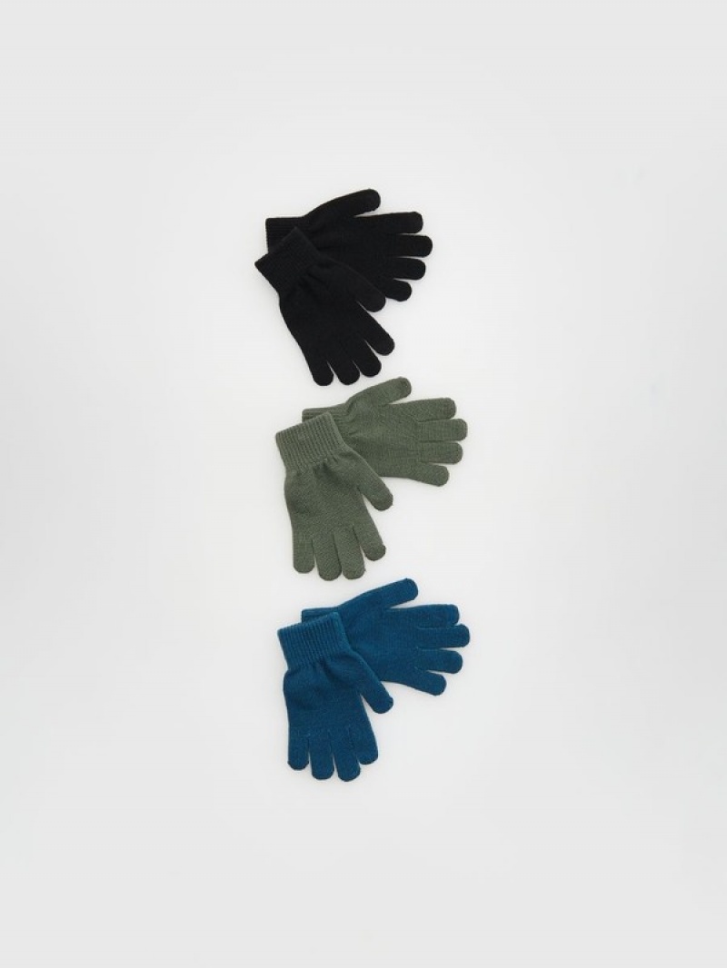 Reserved Klassische 3 Pack Handschuhe Jungen Grau Blau | JXC-360291