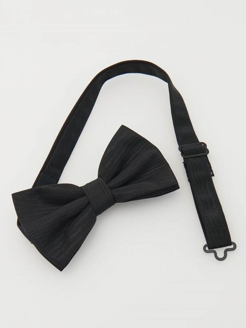 Reserved Klassische Bow Tie Gürtel Herren Schwarz | ZNM-139786