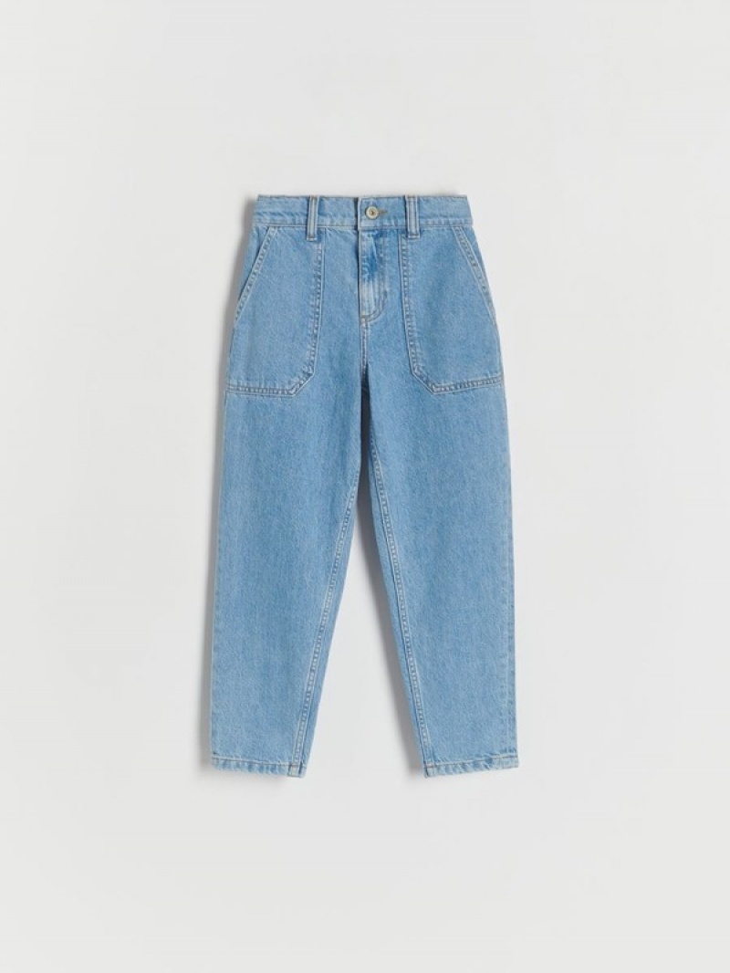 Reserved Klassische Denim Balloon Jeans Jungen Blau | XBI-723649