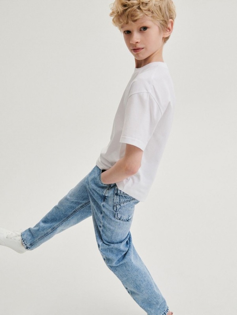 Reserved Klassische Denim Loose Fit Jeans Jungen Blau | NDS-620987