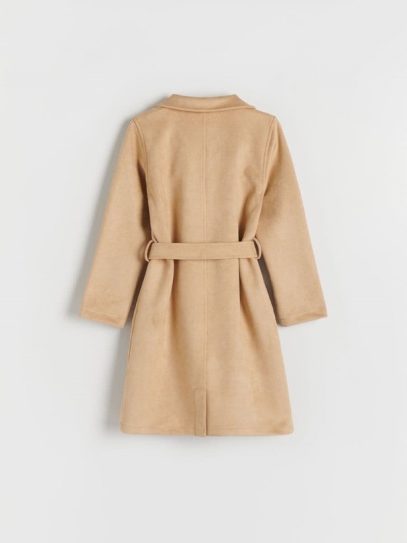 Reserved Klassische Trench Jacken Mädchen Beige | SAV-456728