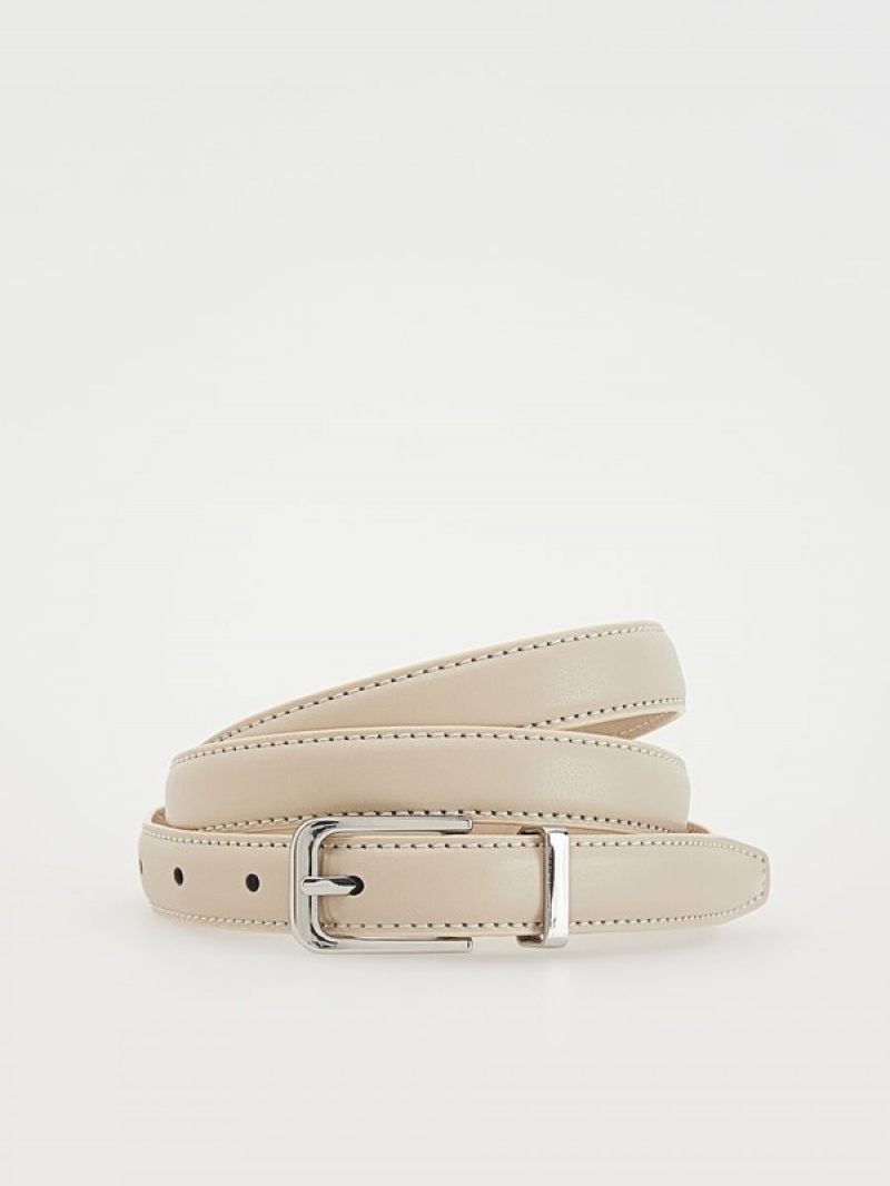 Reserved Leatherbuckle Gürtel Damen Beige | NKA-412865