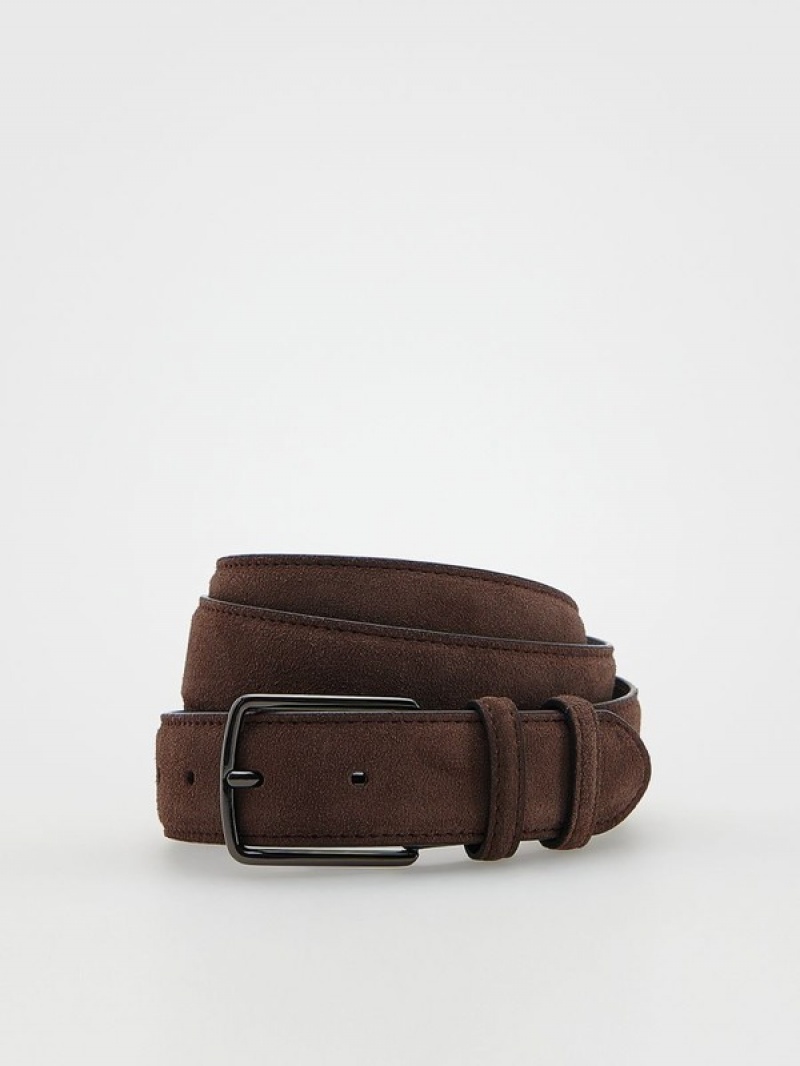 Reserved Leatherbuckle Gürtel Herren Braun | AYX-297103