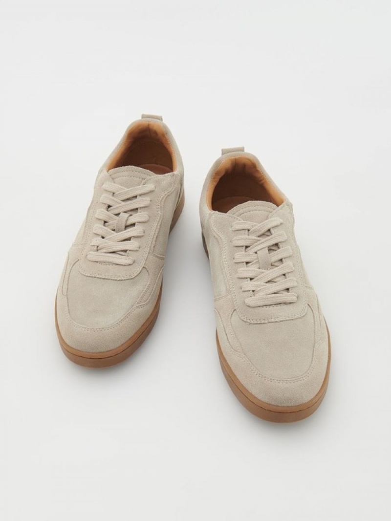 Reserved Leder Rich Schuhe Herren Beige | QTA-638794