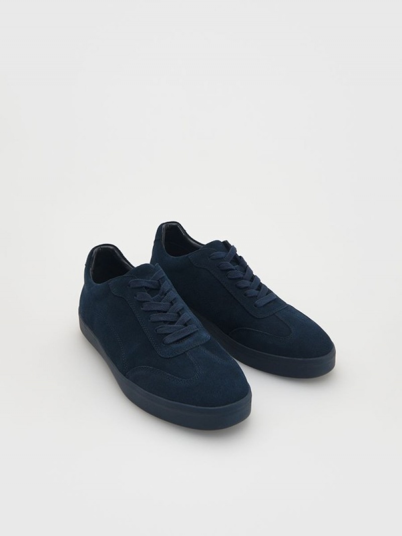 Reserved Leder Rich Schuhe Herren Navy | HSG-049871