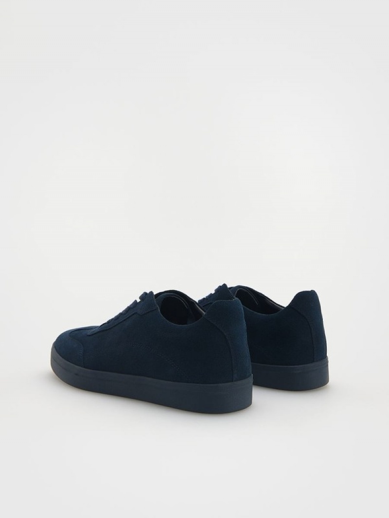 Reserved Leder Rich Schuhe Herren Navy | HSG-049871