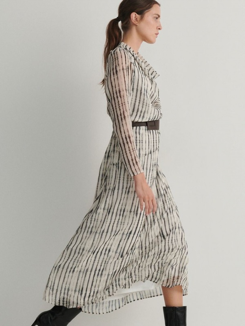 Reserved Maxi With Kleid Damen Mehrfarbig | ZRJ-673829