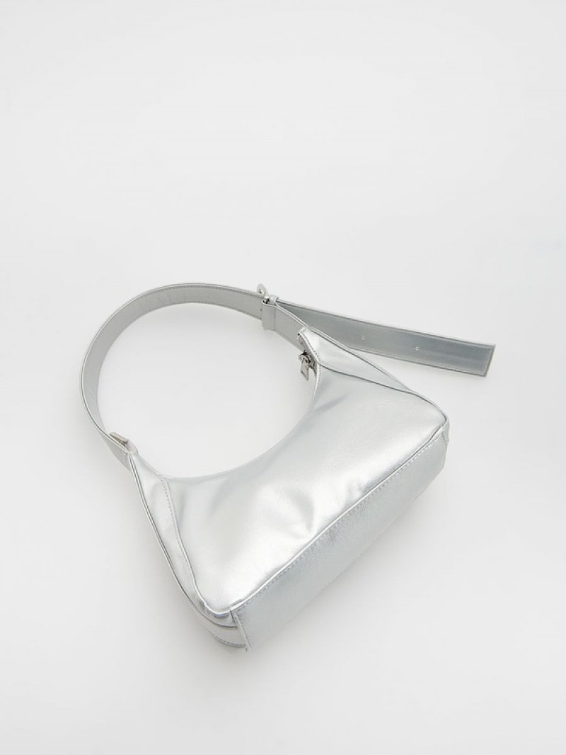 Reserved Metallic Effec Taschen Mädchen Silber | SMQ-769351