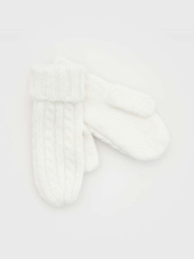 Reserved Mittens Handschuhe Damen Weiß | BHP-364985