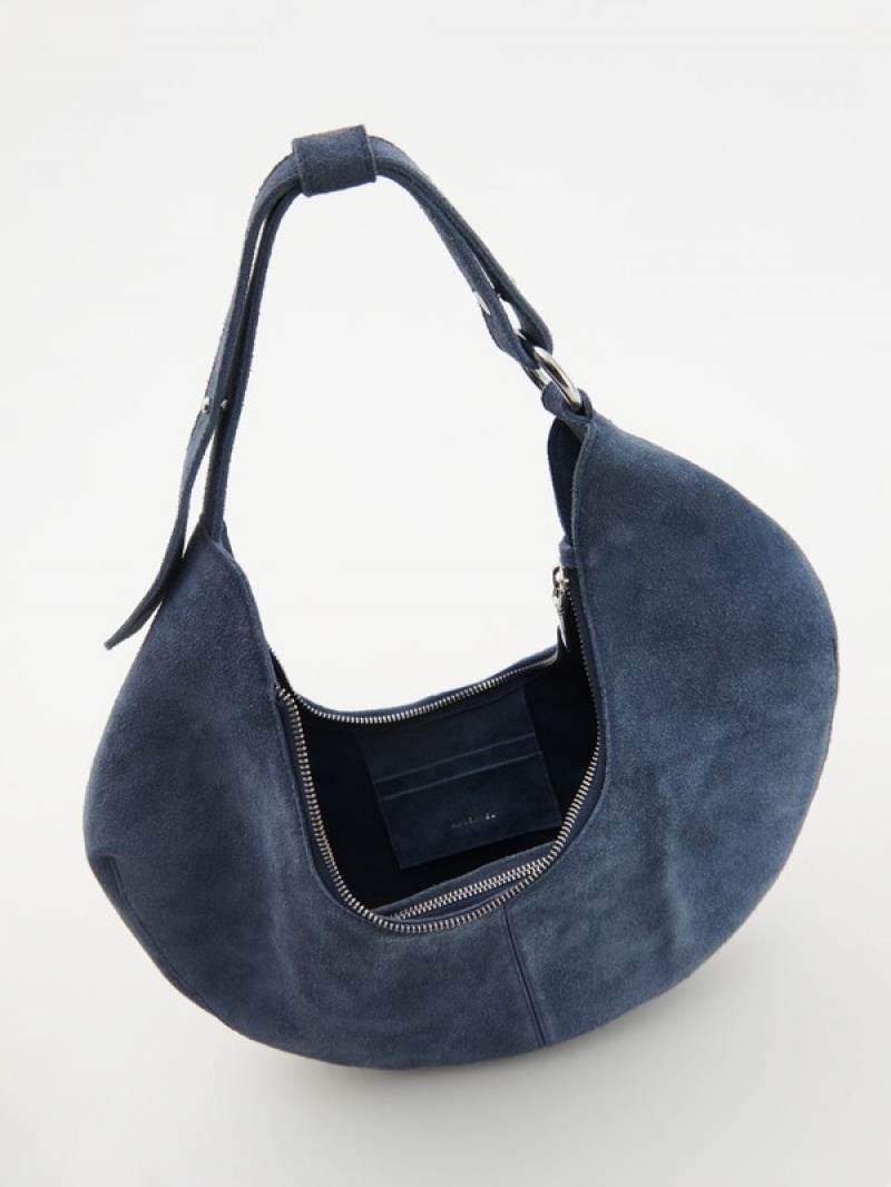 Reserved Natural Wildleder Taschen Damen Hellblau | VGM-802915