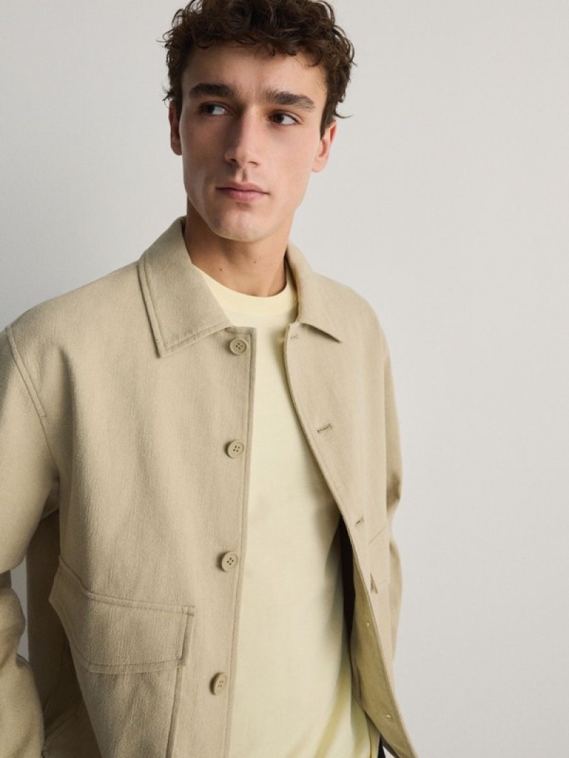 Reserved Outer Jacken Herren Beige | HOX-451230