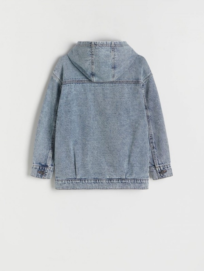 Reserved Oversize Denim Jacken Jungen Blau | NGC-680319