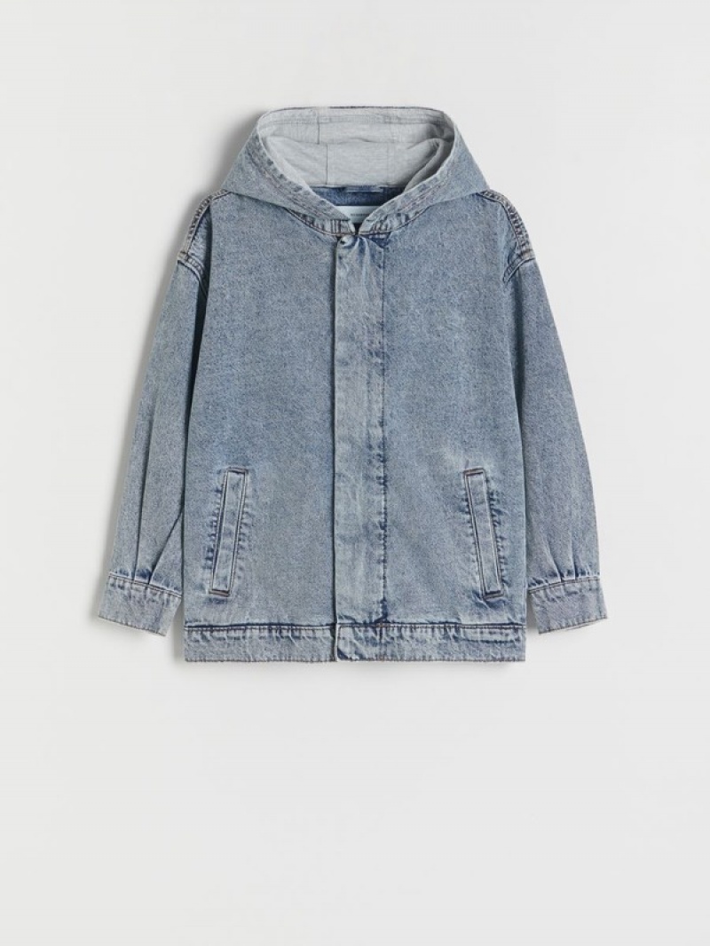 Reserved Oversize Denim Jacken Jungen Blau | NGC-680319