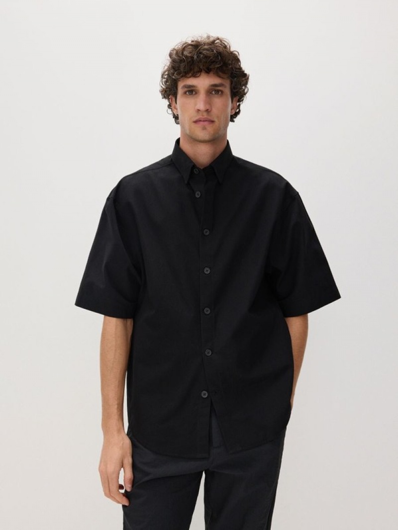 Reserved Oversized Hemd Herren Schwarz | CRS-879123