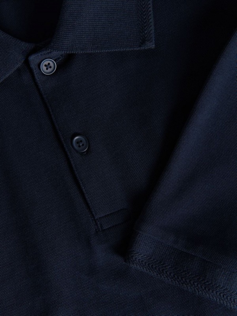 Reserved Oversized Polo Shirts Herren Navy | BSY-417360