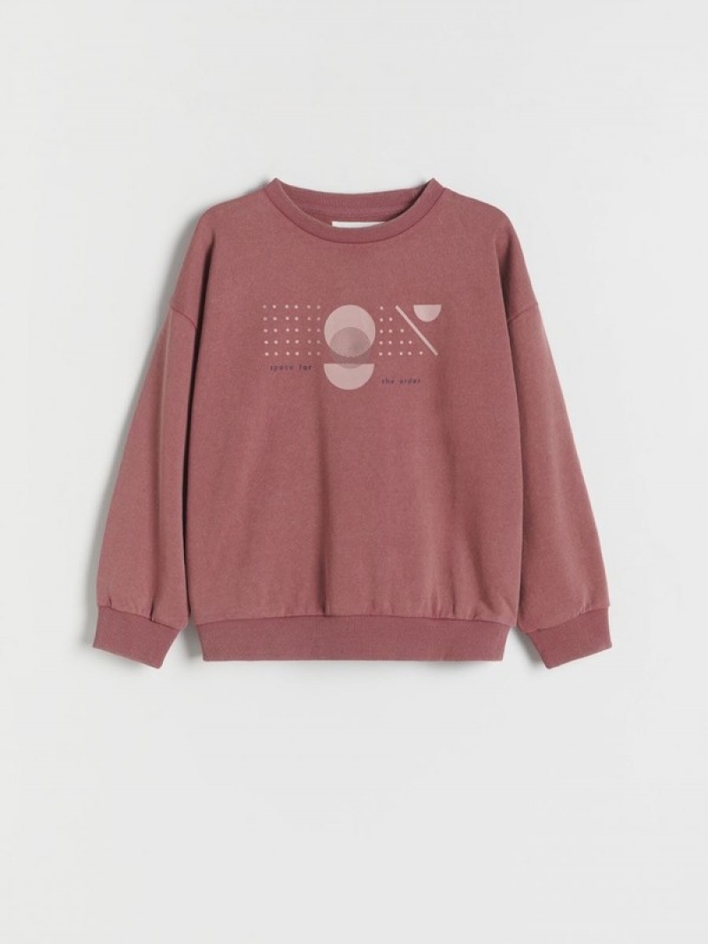 Reserved Oversized Printed Pullover Jungen Lila | KHG-574860