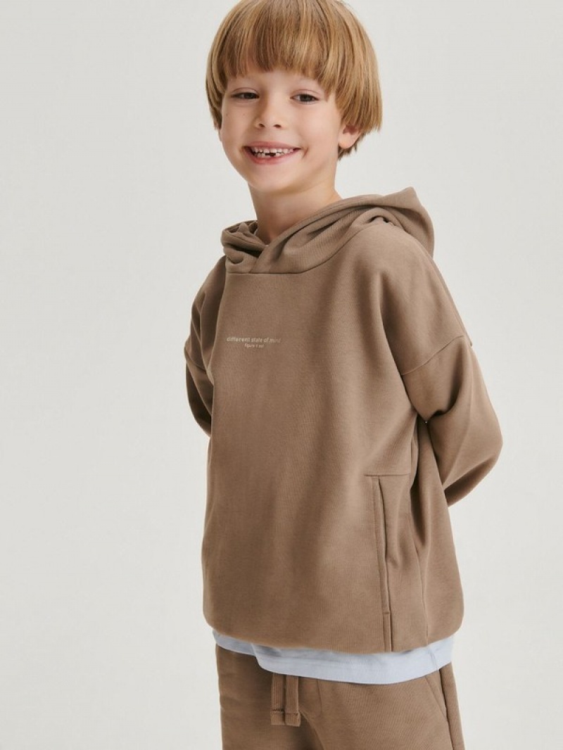 Reserved Oversized Pullover Jungen Braun | WGC-276104