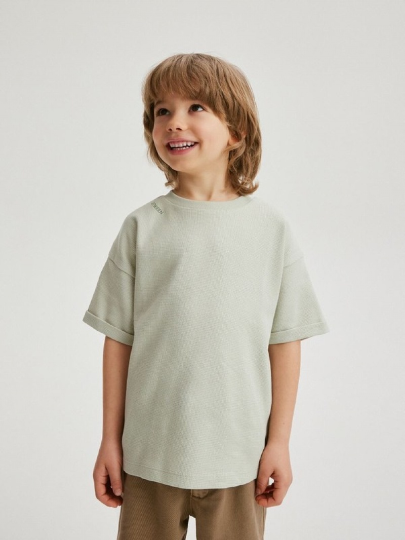 Reserved Oversized T-print T-shirts Jungen Hellgrau | WRY-204169