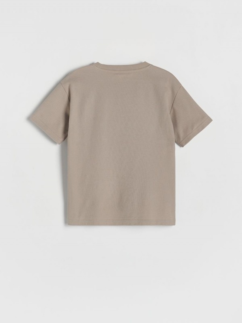 Reserved Oversized T-shirts Jungen Beige | LTW-241638